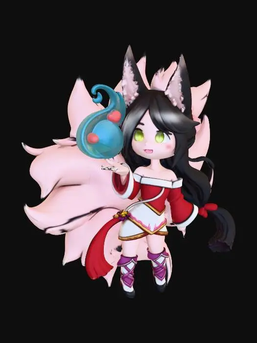 3D model for Chibi Kitsune Mage