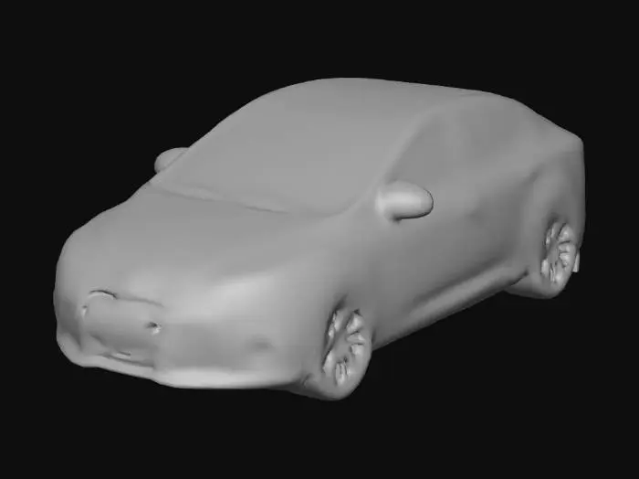 3D model for White Sedan Elegance