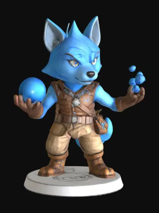 3D model for Mystic Lupine Mage, #SketchTo3D#