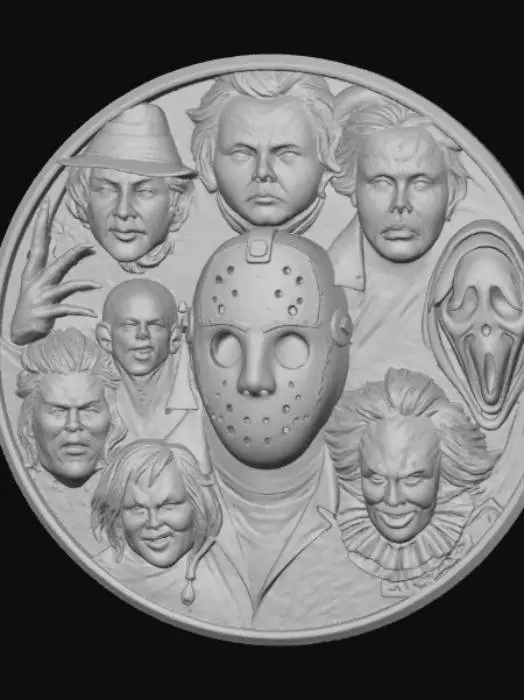 3D model for Horror Icons Relief, #villain#