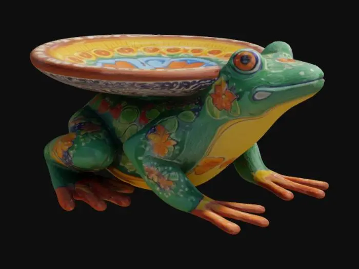 3D model for Talavera frog plant stand