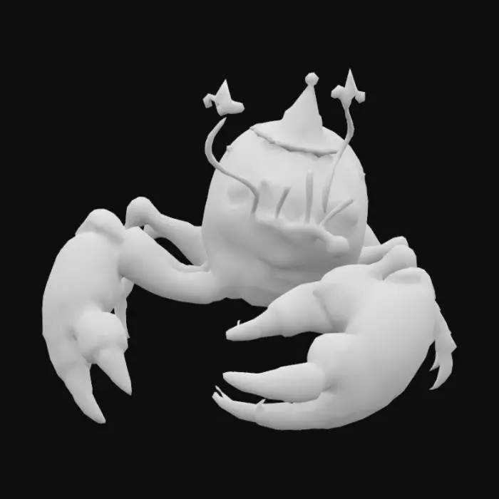 3D model for  [New Orleans] #AroundTheWorld# Create a Mardi Gras Crawfish decorated with beads and fleur di lis 
