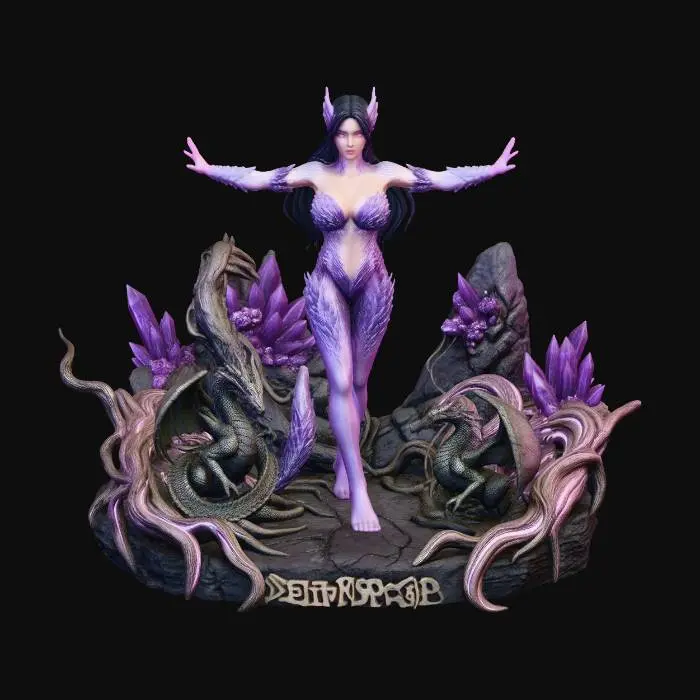 3D model for Diorama Lady Dragon