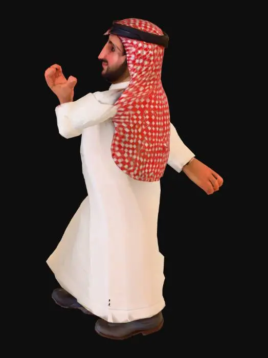 3D model for Arabic Saudi Man in Traditional Attire