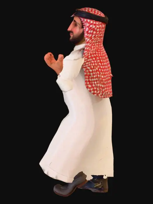3D model for Arabic Saudi Man in Traditional Attire