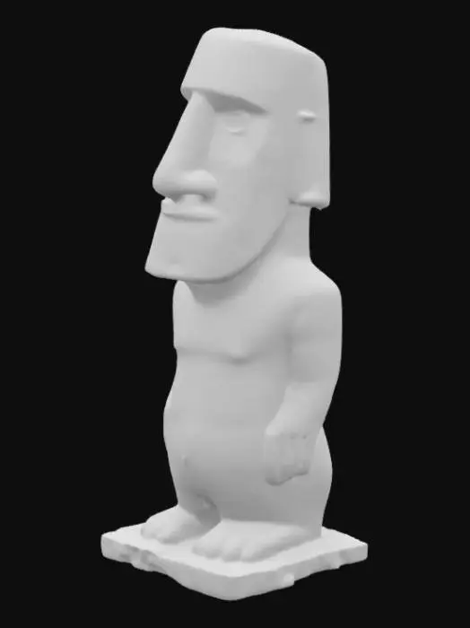 3D model for make a moai statue 