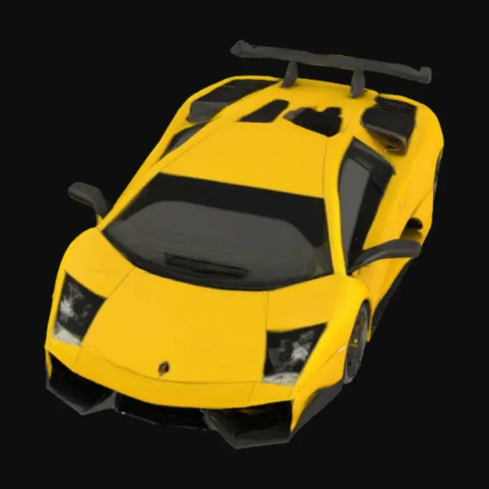 3D model for make a lamborghini murecialago in yellow and black