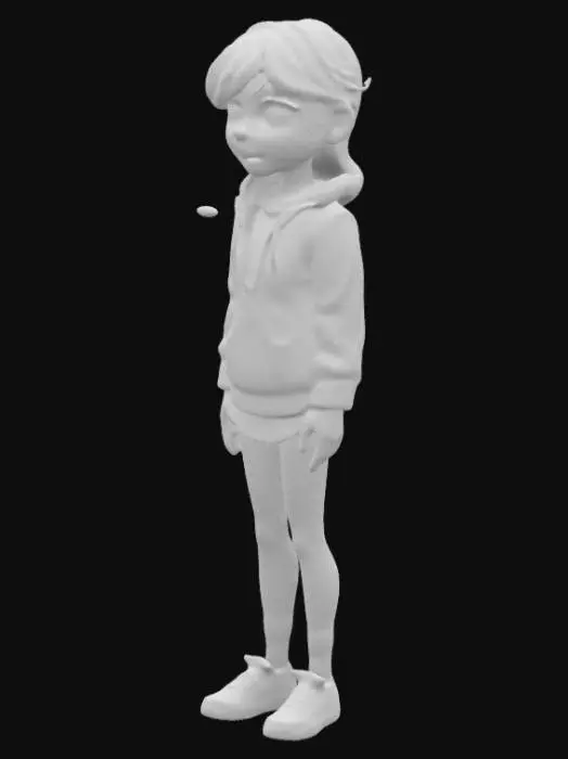 3D model for Riley in Blue Hoodie