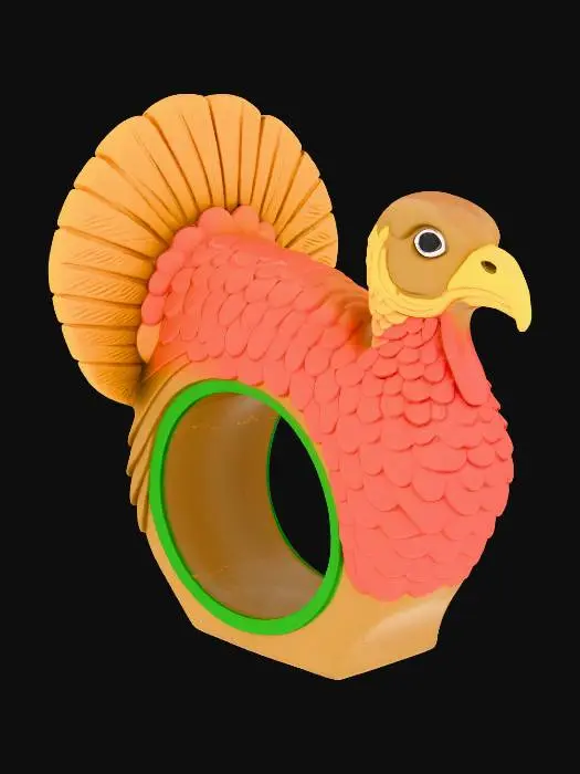 3D model for turkey napkin ring