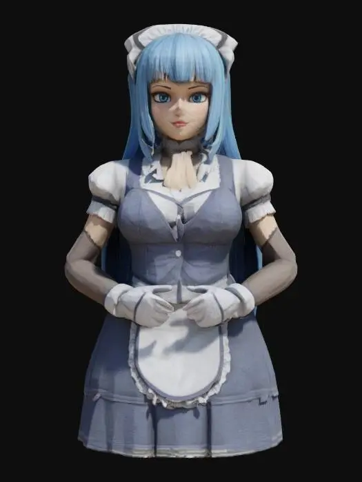 3D model for A 3d maid anime character model