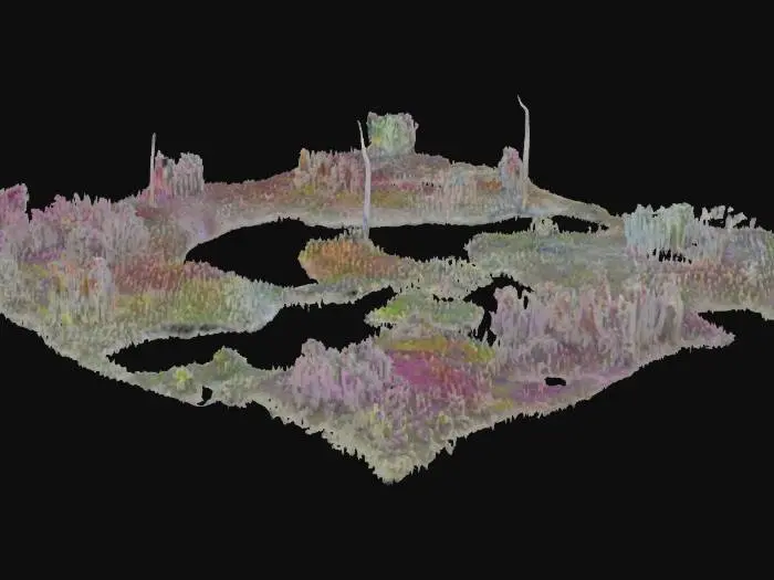 3D model for  large flat area with 
Biome: Fog-covered marshlands filled with mutated flora and hazardous acid pools.
Atmosphere: Hostile, unwelcoming, with a constant sense of danger from the environment itself. 1000mx1000m