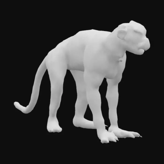 3D model for Alert Primate in the Jungle