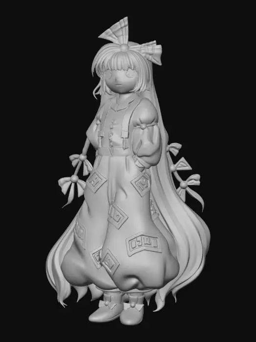 3D model for Fujiwara no Mokou