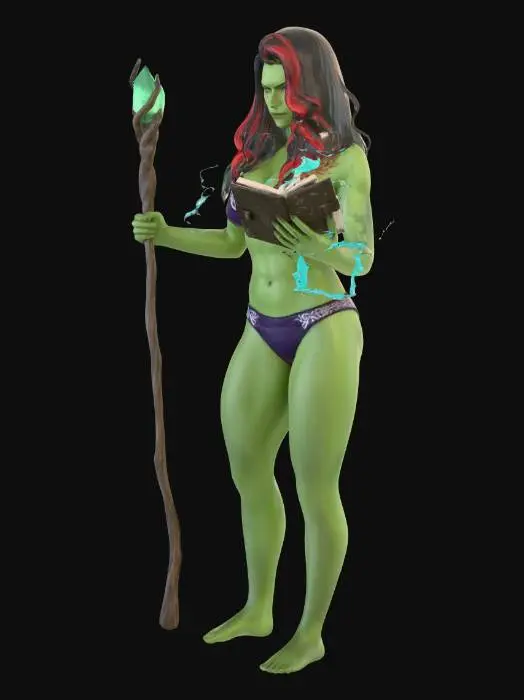 3D model for Emerald Sorceress by the Sea