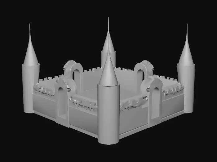 3D model for Square Fortress Courtyard