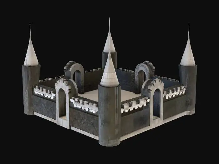 3D model for Square Fortress Courtyard
