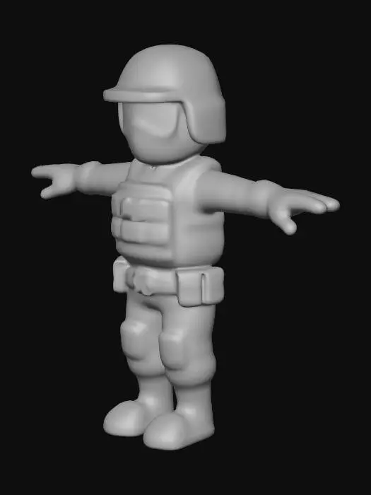 3D model for T-Pose Soldier Icon