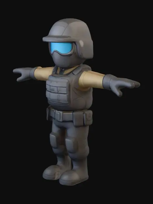 3D model for T-Pose Soldier Icon