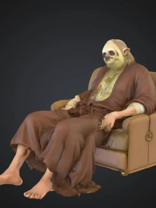 3D model for Buatkan saya patung 3D patung 7 dosa besar yaitu SLOTH