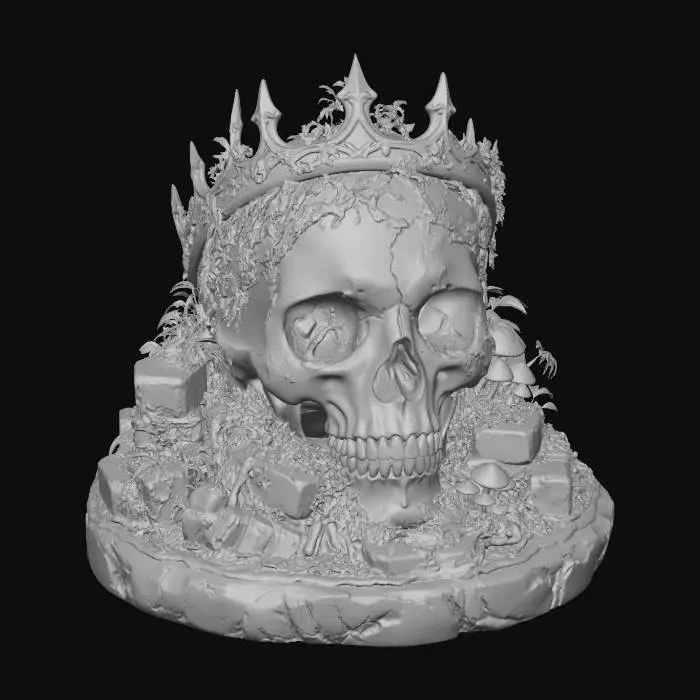 3D model for Crowned Skull of Decay