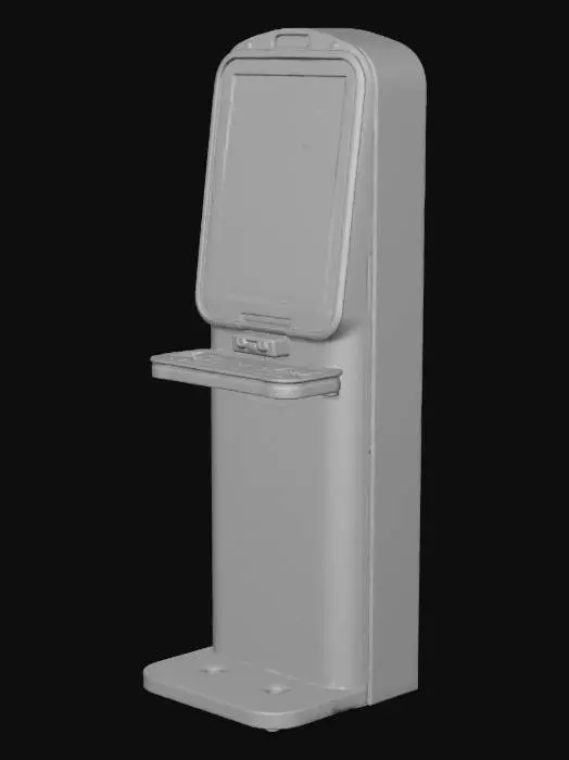 3D model for Create a ticket kiosk similar to the ones found in a dmv. Making it look futurisitc