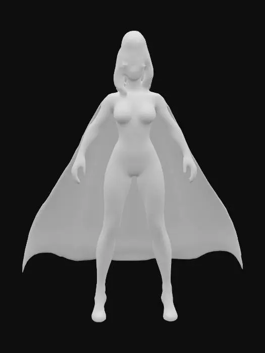 3D model for A tall superhero Woman with LOVE as symbol, Game Assets, Highly Detailed, Ultra Realistic, Body, A-pose, Full Body, ARMS AWAY FROM THE BODY , detailed, #valentine#