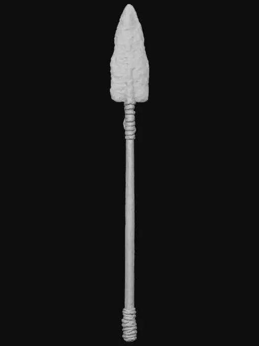 3D model for Primitive stone spear