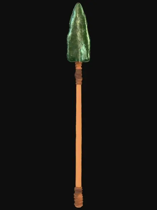 3D model for Primitive stone spear