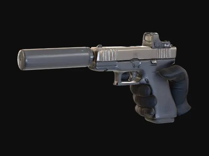 3D model for Handgun at Shooting Range
