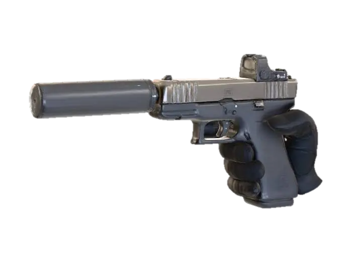 Handgun at Shooting Range - Target 3D model, vytvořený pomocí AI