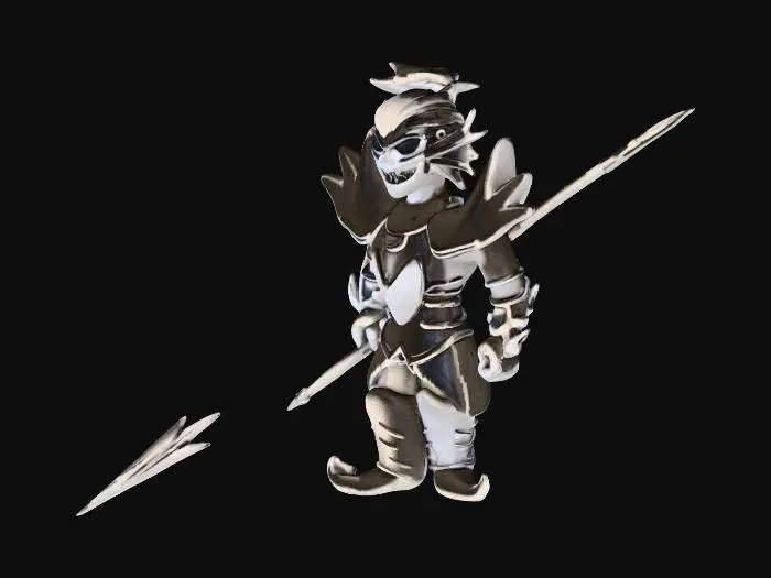 3D model for Undyne Battle Stance