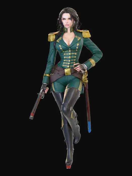 3D model for Emerald Commander