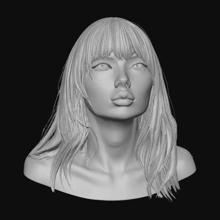 3D model for Luminous Blonde Portrait