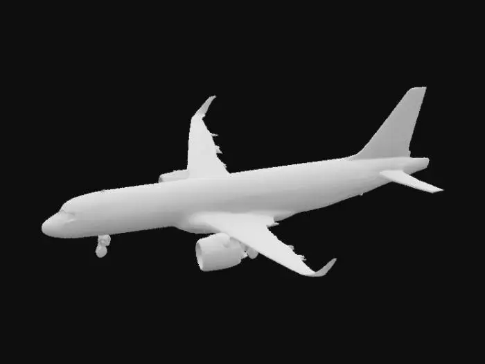 3D model for A very detailed airbus A320 from a exterior view
