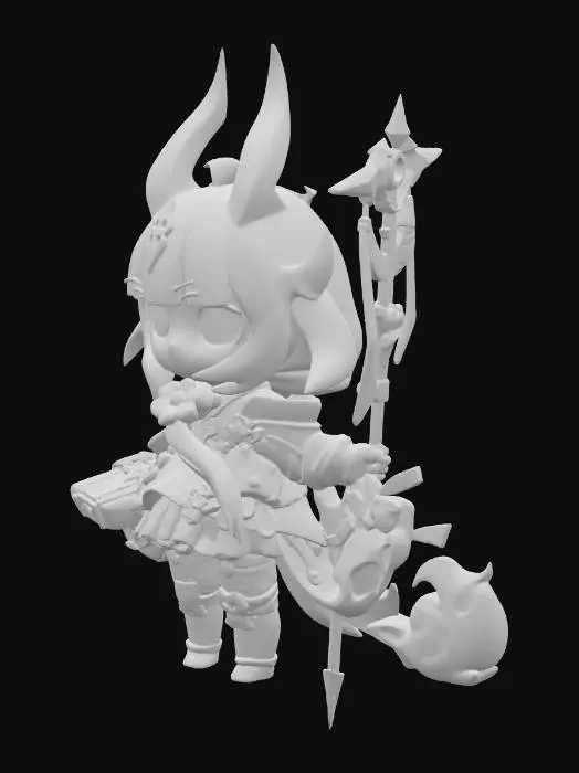 3D model for Dragon Anime Girl Guardian Arknights Reed Cartoon