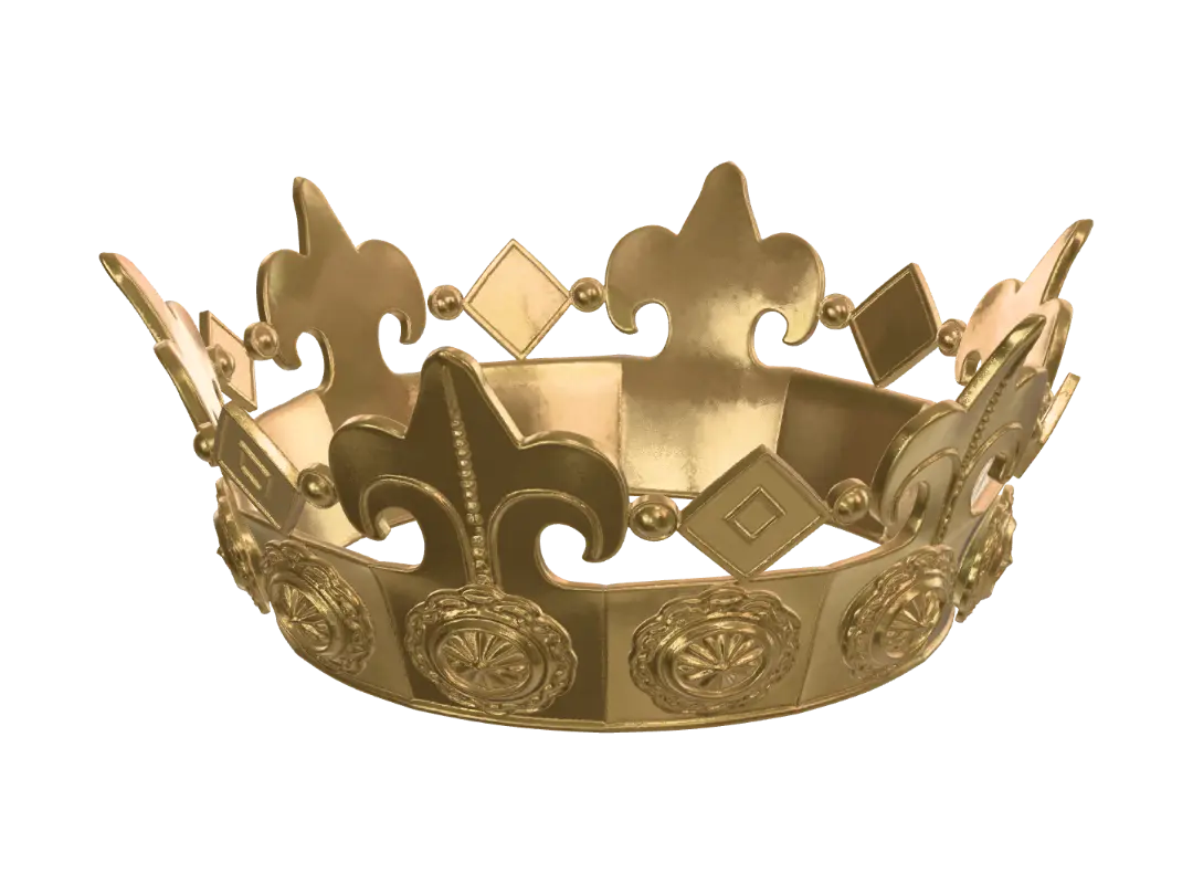 The Golden Crown - Monarch 3D model, vytvořený pomocí AI