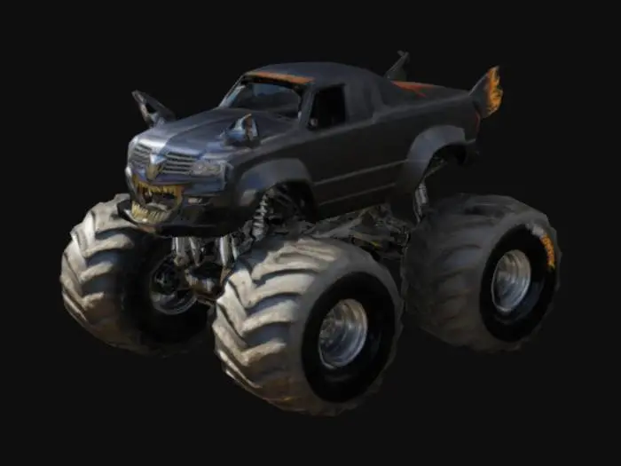 3D model for monster truck ,gato , fenix seis ruedas.