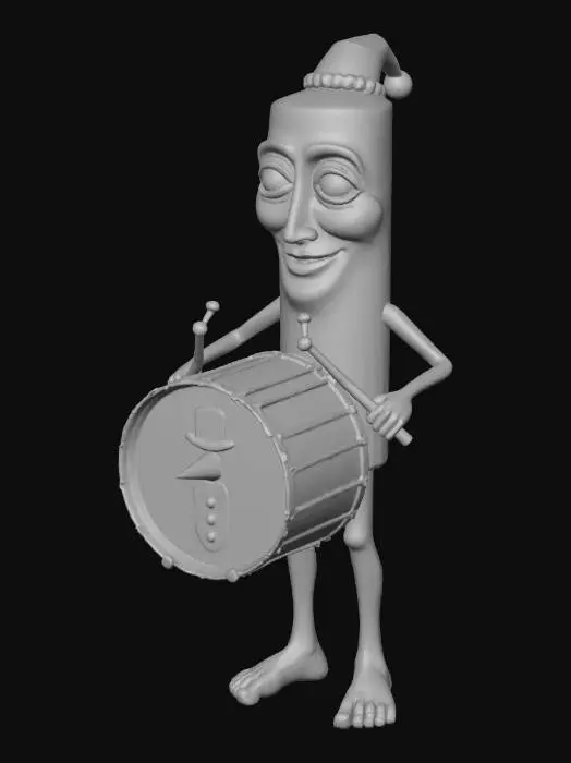 3D model for Tung Tung Tung Sahur Xmas, #Christmas2025#