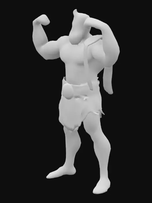 3D model for Hercules flexing his muscles