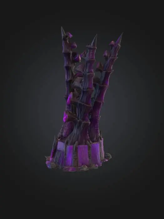 3D model for Thorn Spire Tyranid Hive Cluster Spike, #PBR#