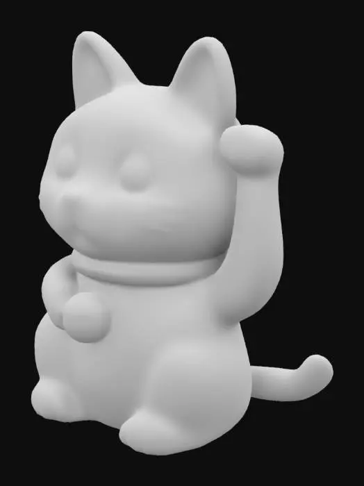 3D model for a lucky cat