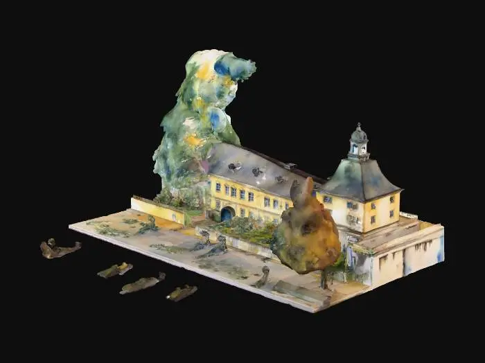 3D model for Autumn Stroll in the Courtyard