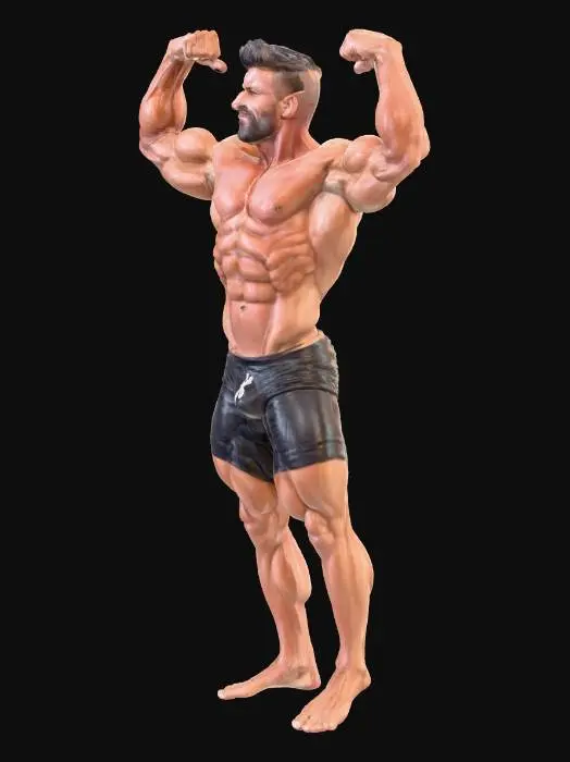 3D model for bodybuilder