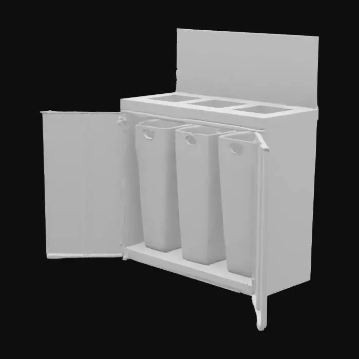 3D model for Trash, Compost, and Recycling Station