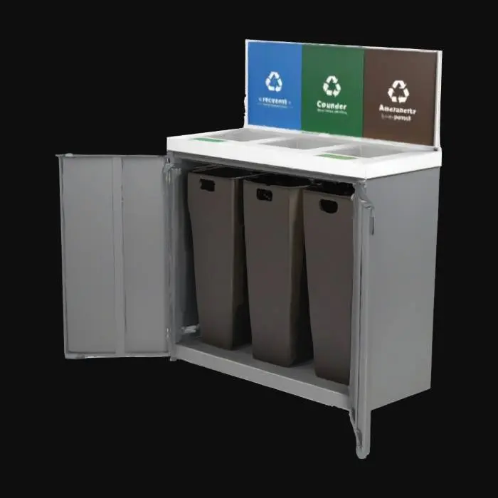 3D model for Trash, Compost, and Recycling Station