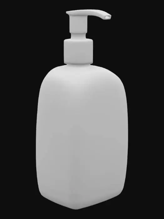 3D model for Realistic style, hand soap, smooth edge mold, tempered glass, meshes gradiets color palette, 16k, high detail