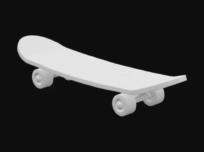 3D model for green tech style for a skate with rgb lights