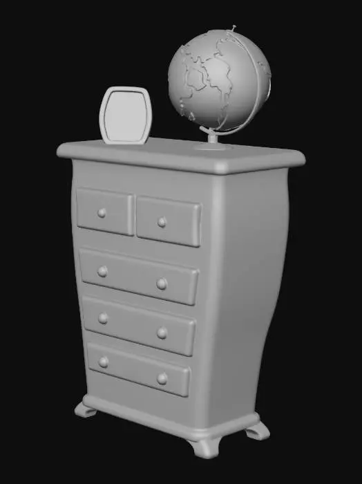 3D model for commode