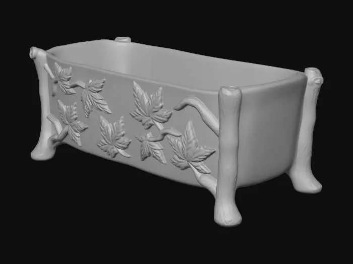 3D model for Ceramic Maple Leaf Planter