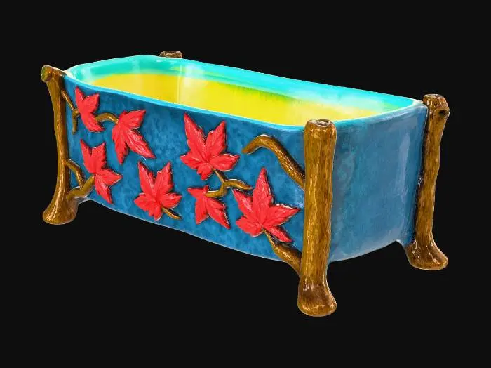 3D model for Ceramic Maple Leaf Planter